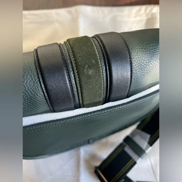 Coach Hitch Crossbody With Varsity Stripe Green - Picture 10 of 11